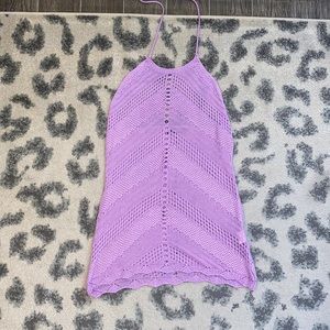 SHEIN purple swim coverup